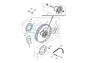 DT R - DT X 50 drawing REAR WHEEL MOTARD