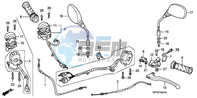 HANDLE LEVER/SWITCH/CABLE (CBR125RW7/RW9/RWA)