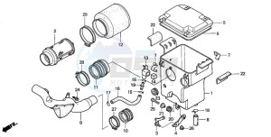 TRX350FM FOURTRAX 350 4X4ES drawing AIR CLEANER