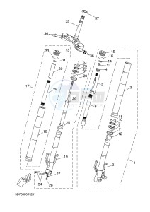 MT125 MT-125 (5D7C 5D7C 5D7C 5D7C) drawing FRONT FORK