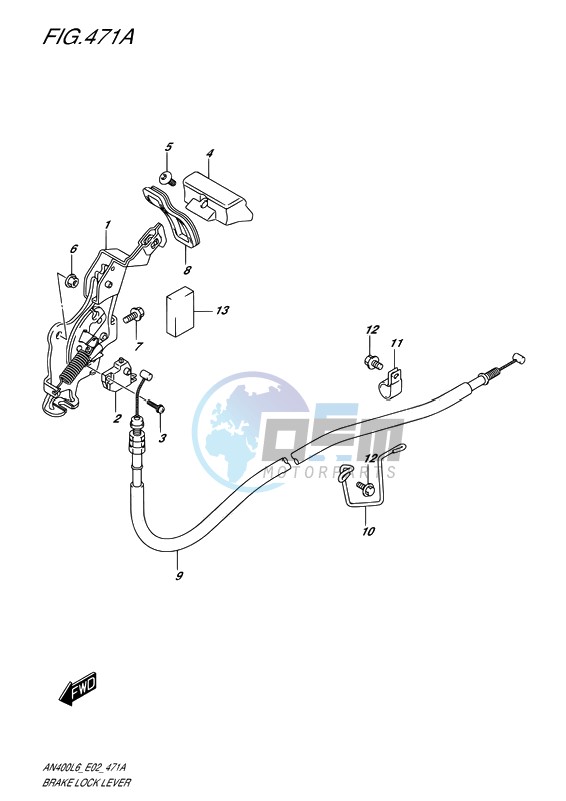 BRAKE LOCK LEVER