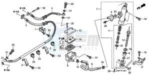 XL700VA9 UK - (E / ABS MKH SPC) drawing RR. BRAKE MASTER CYLINDER (ABS)