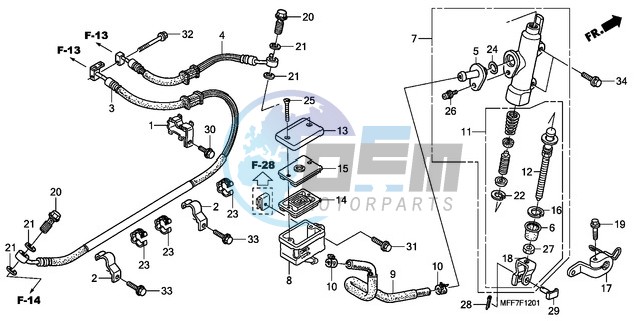 RR. BRAKE MASTER CYLINDER (ABS)