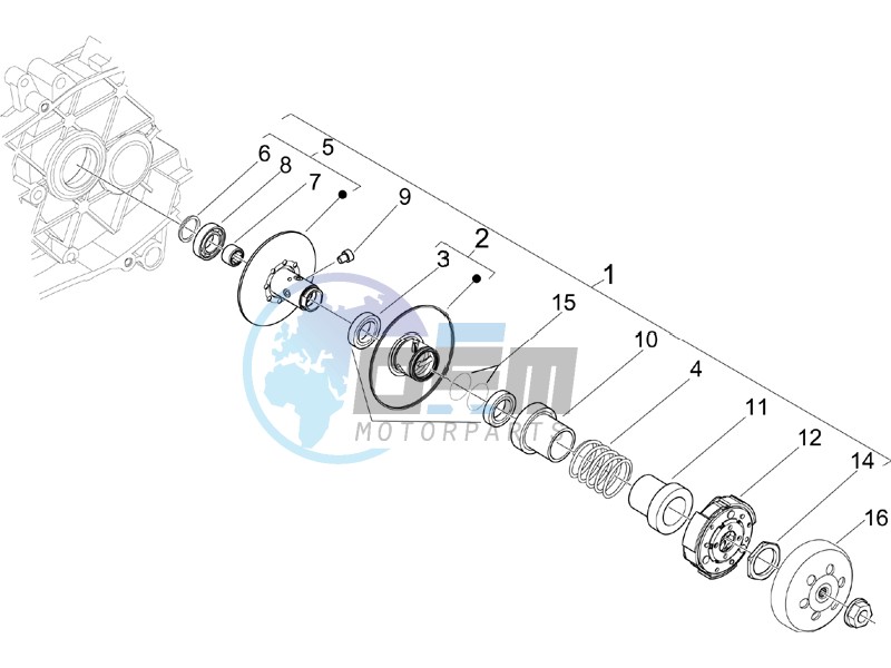 Driven pulley