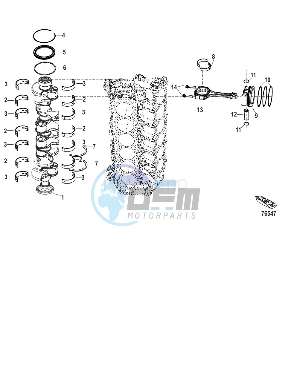 Crankshaft, Pistons and Connecting Rods