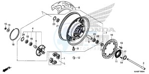 CTX1300AE CTX1300A UK - (E) drawing REAR WHEEL