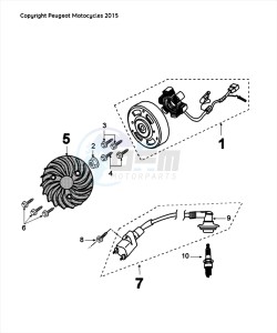 FIGHT 4 50 2T drawing FLYWHEEL MAGNETO