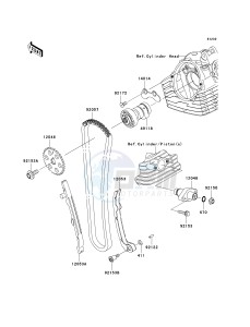 KLX 140 B (KLX140L MONSTER ENERGY) (B8F-B9FA) B8F drawing CAMSHAFT-- S- -_TENSIONER