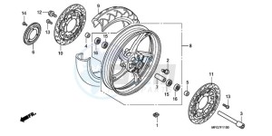 CB600FA39 Spain - (SP / ABS ST) drawing FRONT WHEEL