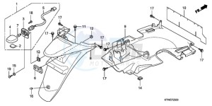 SH300AR9 F / ABS CMF SPC drawing REAR FENDER