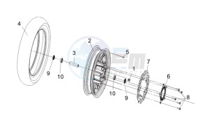 CRUISYM 125I ABS (L8 L9) EU EURO4 drawing FR. WHEEL