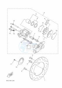 YZF125-A YZF-R125 (B5G4) drawing REAR BRAKE CALIPER