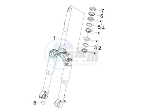 Liberty 125 4t Sport drawing Fork steering tube - Steering bearing unit