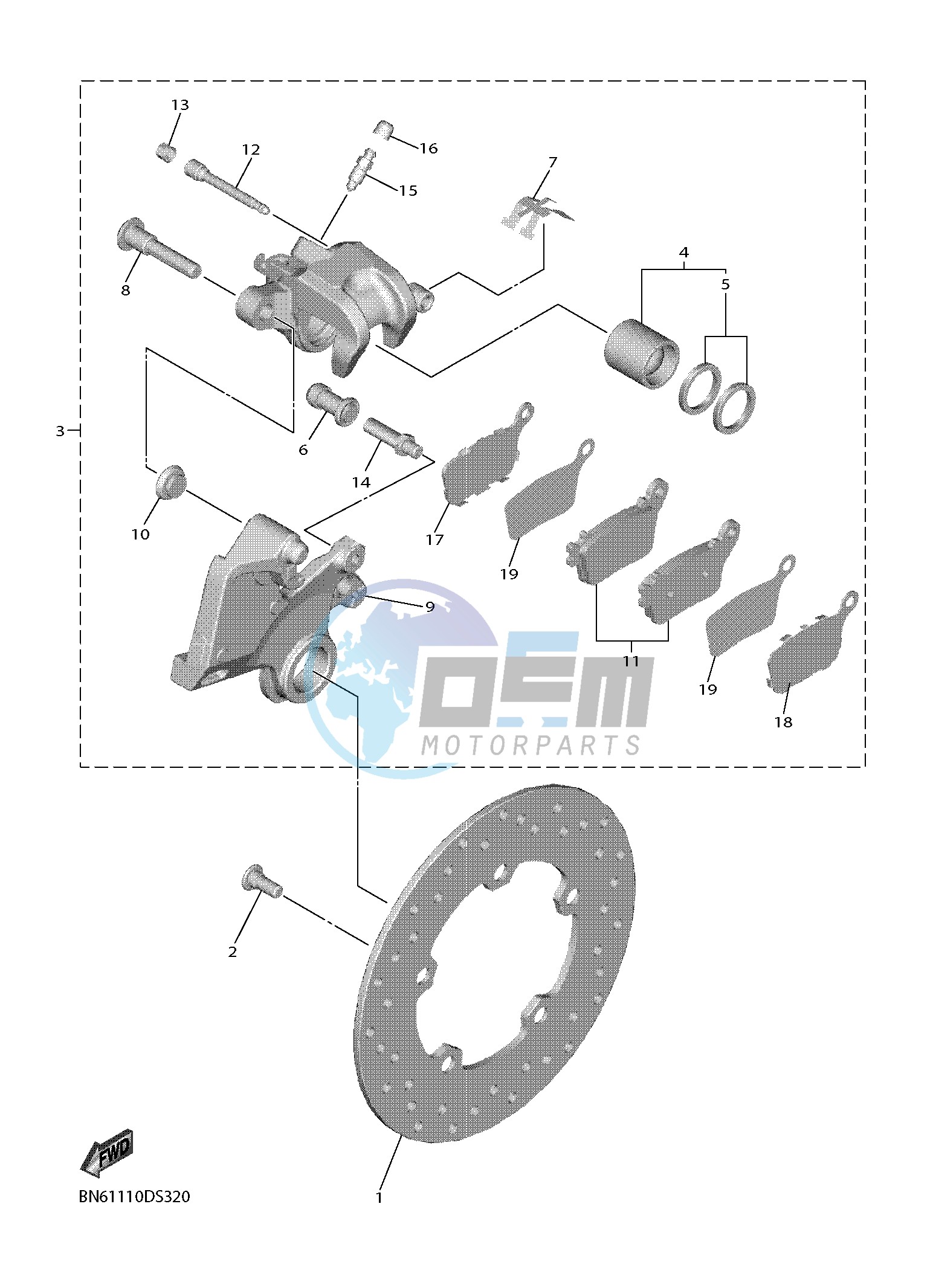 REAR BRAKE CALIPER