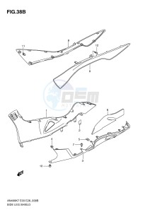 AN400 (E3-E28) Burgman drawing SIDE LEG SHIELD (MODEL L0)