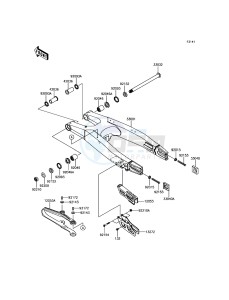 KLX450R KLX450AEF EU drawing Swingarm