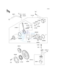 KSV 700 A [KFX 700] (A6F-A9F) A6F drawing STARTER MOTOR-- A6F- -