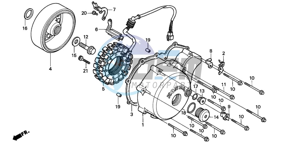 LEFT CRANKCASE COVER/ GENERATOR