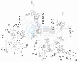 Fuoco 500 e3 800 drawing Front fork components (Mingxing)