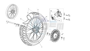 TERRA - ADVENTURE - 125 CC VTHTS1A2B VTHTS1A1A 4T EU3 - 4T ADVENTURE drawing FRONT WHEEL