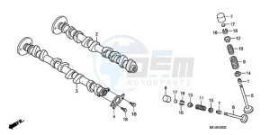 CBR600RR9 Europe Direct - (ED / SPC) drawing CAMSHAFT/VALVE