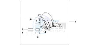 CB600FA39 France - (F / ABS CMF ST 25K) drawing HUGGER