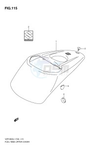 VZR1800 (E2) INTRUDER drawing FUEL TANK UPPER COVER