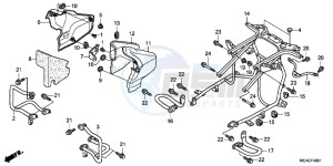 GL1800C drawing ENGINE GUARD (GL1800C/D/E/F/G)