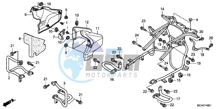 ENGINE GUARD (GL1800C/D/E/F/G)