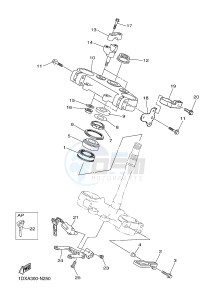 WR450F (1DXA) drawing STEERING