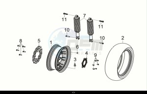 CRUISYM a 250 (LV25W2-EU) (M0) drawing RR. WHEEL