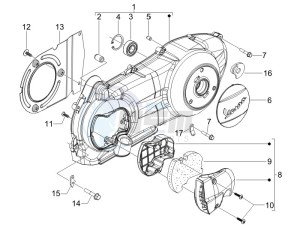 GTS 125 4T E3 drawing Crankcase cover and cooling