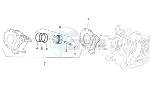 Scarabeo 125-250 e2 (eng. piaggio) drawing Cylinder