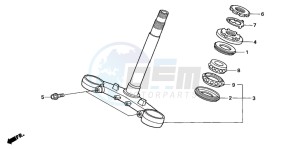 VFR800A drawing STEERING STEM