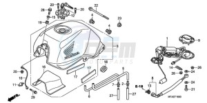 CBF1000SA France - (F / ABS CMF) drawing FUEL TANK/FUEL PUMP