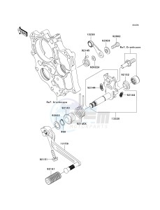 EX 650 A [NINJA 650R] (A6F-A8F) A6F drawing GEAR CHANGE MECHANISM