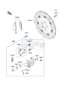 W800 EJ800ABS GB XX (EU ME A(FRICA) drawing Front Brake