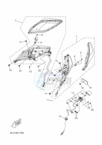 YP400RA XMAX 400 TECH MAX (BL15) drawing TAILLIGHT