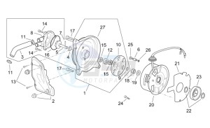 Sonic 50 H2O drawing Flywheel - Water pump