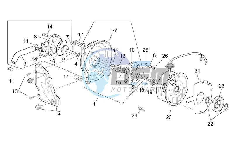 Flywheel - Water pump