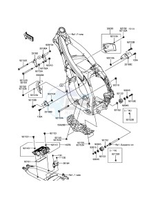 KLX450R KLX450AFF EU drawing Frame Fittings