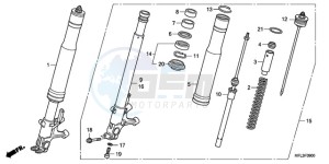 CBR1000RA9 Europe Direct - (ED / ABS MME) drawing FRONT FORK