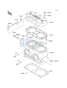 JS 750 B [750 SXI] (B1-B3 B3 CAN ONLY) [750 SXI] drawing CYLINDER HEAD_CYLINDER