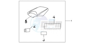 CBR1000RR9 UK - (E / MK) drawing REAR SEAT COWL PEARL SIREN BLUE