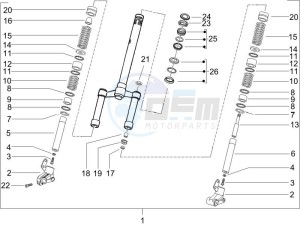 NRG 50 power DT (UK) UK drawing Fork steering tube - Steering bearing unit