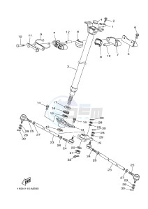 YFM550FWA YFM5FGD GRIZZLY 550 (1NP8) drawing STEERING