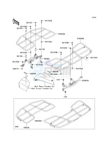 KVF 650 H [BRUTE FORCE 650 4X4I] (H7F-H8F) H8F drawing CARRIER-- S- -