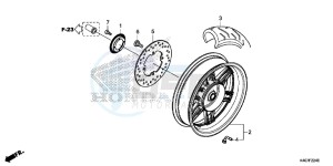 NSS125ADF Forza 125 - NSS125AD UK - (E) drawing REAR WHEEL