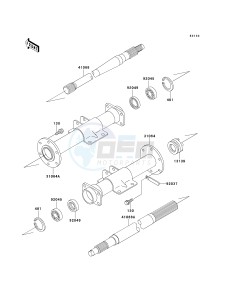 KAF 300 B [MULE 500] (B1-B2) [MULE 500] drawing REAR AXLE