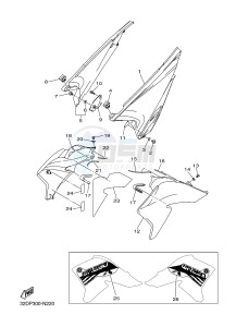 WR250X (32DP) drawing SIDE COVER